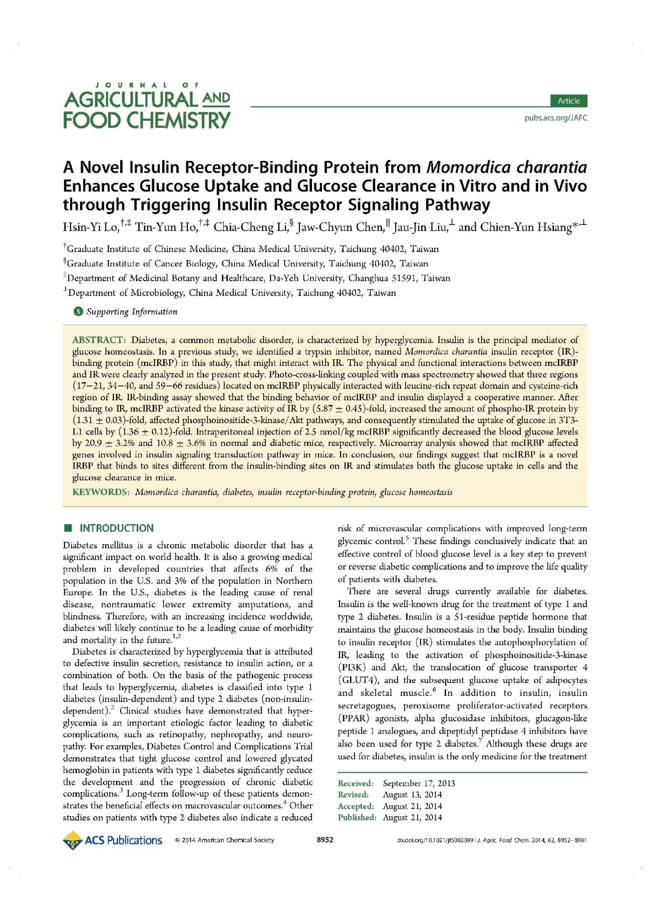苦瓜國際認證_J.Agric. Food Chem 苦瓜國際認證_J.Agric. Food Chem