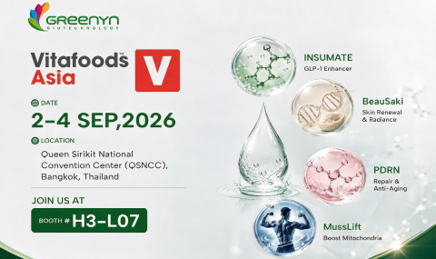 綠茵生技閃耀Vitafoods Asia 2026!打造爆款保健商品